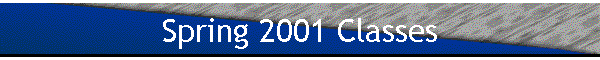 Spring 2001 Classes